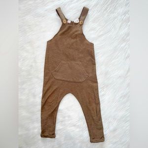 Zara Girls Brown Knit Romper Sz 3/4